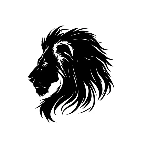 Дикий Лев Вектор Икона Логотип Дизайн Талисман Иконки Eps — стоковый вектор