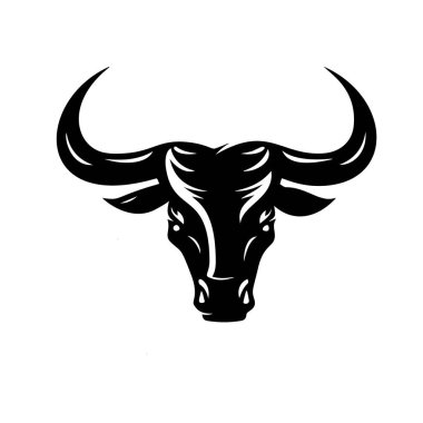 Beyaz arka planda boğa tasarımı taşıyıcısı. Vahşi Hayvanlar, Vektör illüstrasyonu. EPS 10