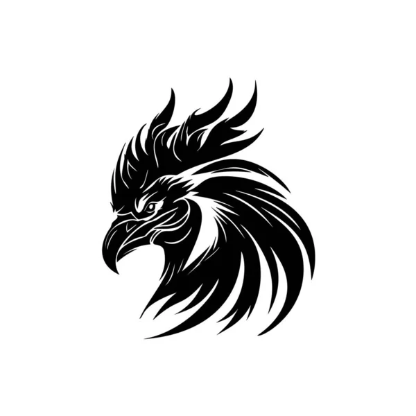 Gallo Logo Disegni Modello Pollo Testa Logo Disegni Eps — Vettoriale Stock