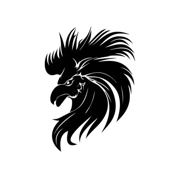Gallo Logo Disegni Modello Pollo Testa Logo Disegni Eps — Vettoriale Stock