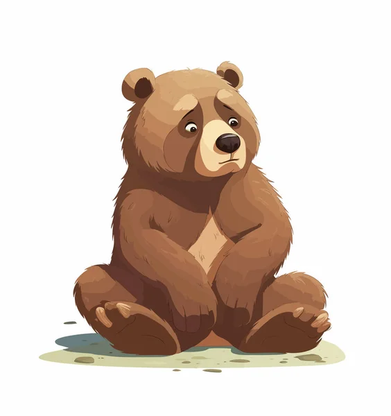 Vektorová Ilustrace Velký Divoký Medvěd Usmívá — Stockový vektor