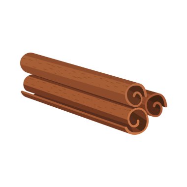Vector illustration of Cinnamon Sticks species isolated on white background.