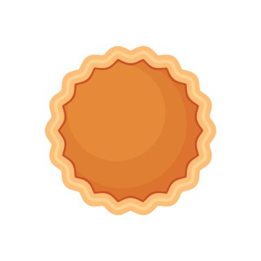 Şükran Günü geleneksel balkabağı turtası. Web sitesi sayfası ve mobil uygulama tasarım vektör ögesi.