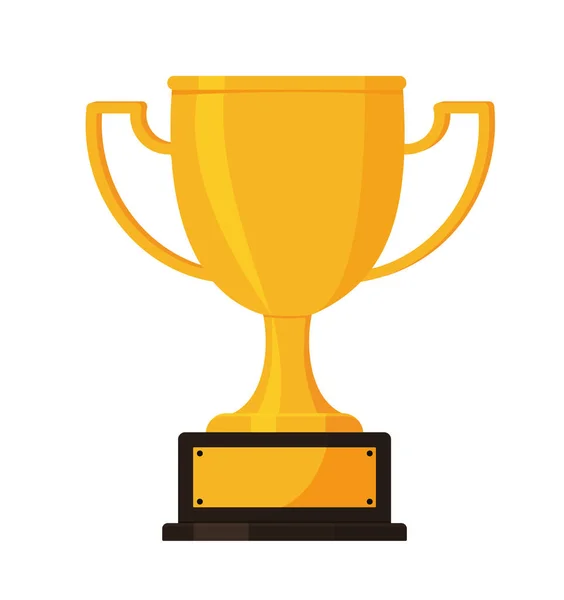 Икона Победителя Золотой Трофей Является Символом Победы Спортивных Соревнованиях — стоковый вектор