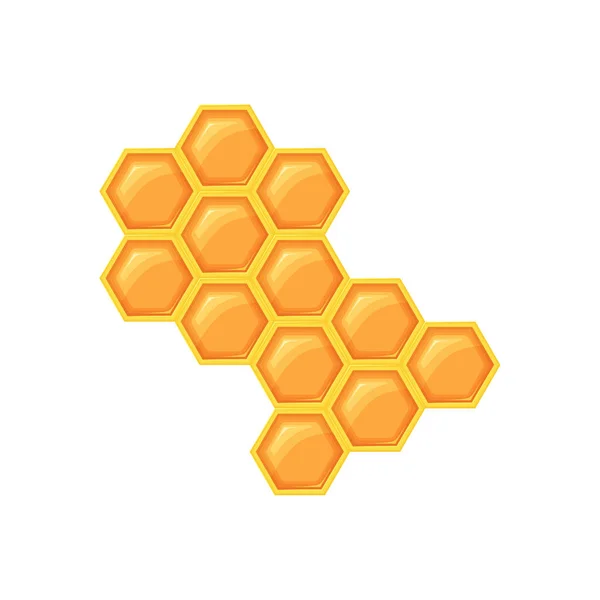 Соты Векторной Иллюстрацией Пчелиного Меда Изолированы Белом Фоне — стоковый вектор