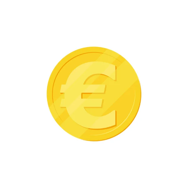 Icono Moneda Símbolo Vectorial Símbolo Pago Bancario Signo Euro Moneda — Vector de stock