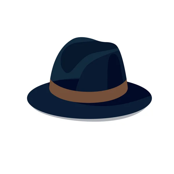 Düz Vektör Erkek Kadın Şapkası Şık Erkek Kadın Şapkaları — Stok Vektör