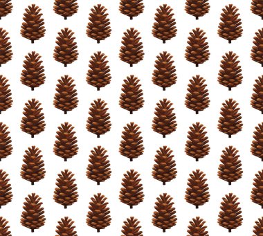 Çam kozalaklı klasik model arka plan. Kusursuz Noel deseni.