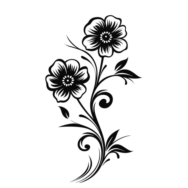 フローラルボタニカルラインアート ブーケット 野生植物 ハーブのトレンディな要素 ロゴやタトゥー 招待状 日付を保存するためのベクトルイラスト カード — ストックベクタ