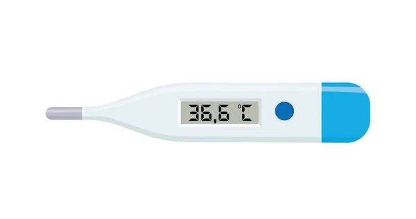 Termómetro Médico Mercúrio Médico Clássico Para Medição Temperatura Ilustração Vetorial — Vetor de Stock