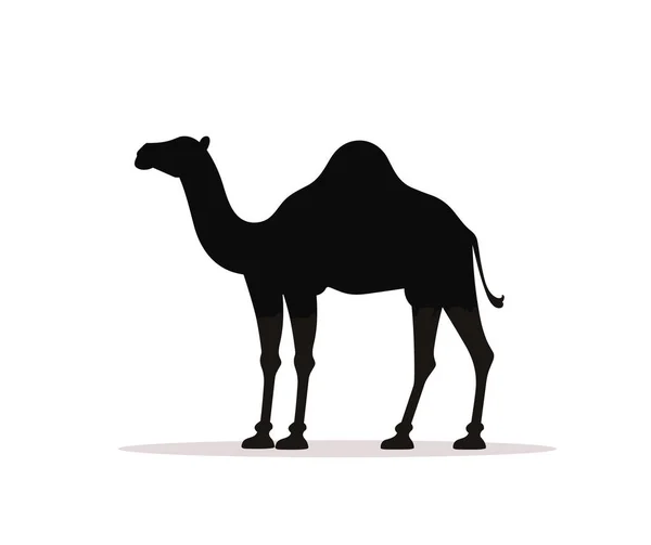 Silueta Logotipo Animal Ilustración Camello Negro — Archivo Imágenes Vectoriales