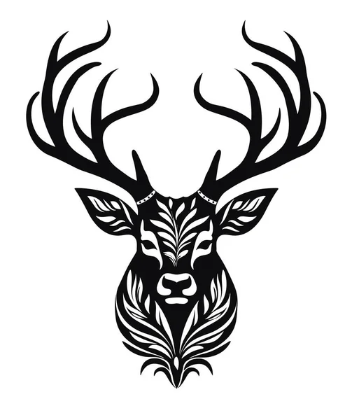 Hirsch Logo Awesome Simple Vector Deer Ideal Für Ihr Jagd — Stockvektor