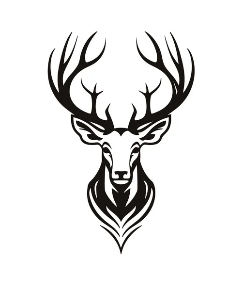 鹿标志 令人敬畏的简单的鹿群 伟大的狩猎标志 标记标志 Eps — 图库矢量图片