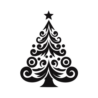 Bir Noel ağacı konseptinin vektör illüstrasyonu.