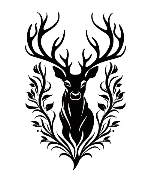 鹿のロゴ 鹿の素晴らしいシンプルなベクター あなたの狩猟ロゴのための偉大な デカールステッカー Eps について — ストックベクタ