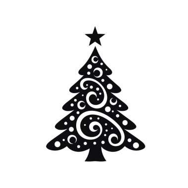 Bir Noel ağacı konseptinin vektör illüstrasyonu.