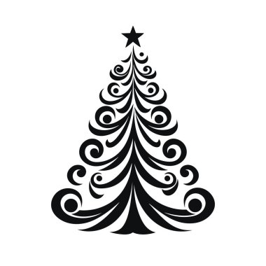 Bir Noel ağacı konseptinin vektör illüstrasyonu.