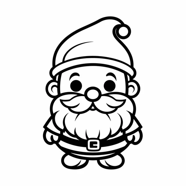 Weihnachtsmann Auf Weißem Hintergrund Vektor Illustration Für Retro Weihnachtskarte — Stockvektor