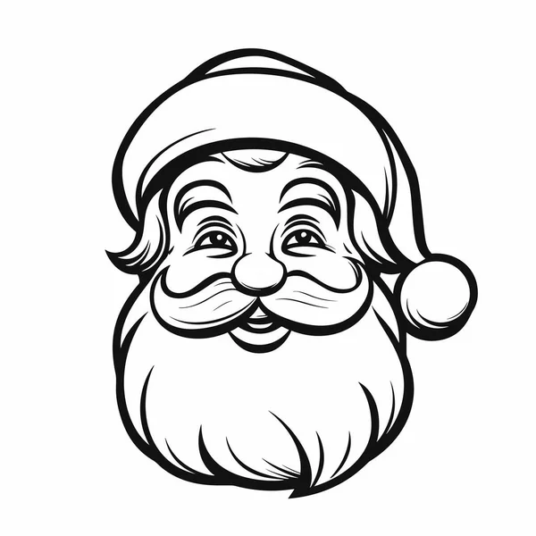 Vektor Terisolasi Sinterklas Bapa Natal Santo Nikolas Kepala Wajah Potret Stok Ilustrasi 