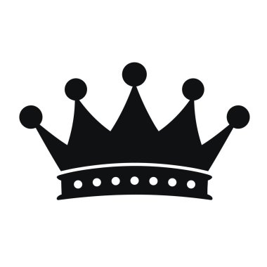 Crown Simgesi, gri arka planda izole edilmiş, modaya uygun, düz stil. Web sitesi tasarımı için taç sembolü, logo, uygulama, UI. Vektör illüstrasyonu, EPS10.