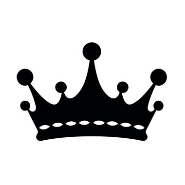 Crown Simgesi, gri arka planda izole edilmiş, modaya uygun, düz stil. Web sitesi tasarımı için taç sembolü, logo, uygulama, UI. Vektör illüstrasyonu, EPS10.