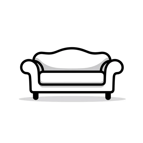 Sofa Linear Style Sign Mobile Concept Web Design Symbol Logo — Stock Vector