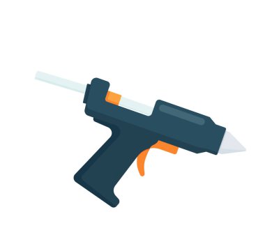 Elektrik sıcak tutkal tabancası tutkal sopa ile. Vektör çizim.