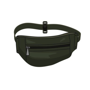 Bel çantası. Para ve kart için farklı çantalar, modern bir çanta.