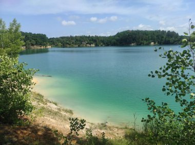 Ormanda turkuaz göl