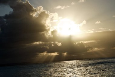 Amanecer en la Peninsula de Samana, Playa Las Galeras, Santa Barbara de Samana, Repblica Dominicana. Belleza Doğal.