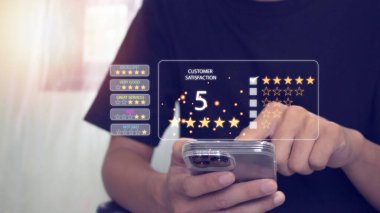 Müşteriler çevrimiçi başvuruda 5 yıldız hizmeti, müşteri memnuniyeti anketi fikirleri, müşteriler iş itibarı derecelendirmesine yol açan hizmet kalitesini değerlendiriyor.