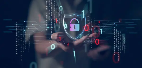  Bilgi ve internet ağ güvenlik teknolojisini korumak için gizlilik kavramı. Kişisel bilgileri koru