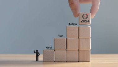 2024 Hedef Planı Eylem Planı, İş Eylem Planı Stratejisi, hedefinize ulaşmak için gereken tüm adımları özetleyin 