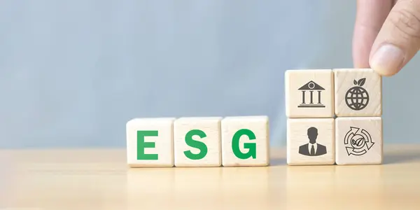 ESG Çevre, Toplum ve Yönetim Konseptleri Alanı Kopyalama hedefine göre sürdürülebilir organizasyonel kalkınma