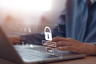 Veri koruması ve siber güvenlik için şifreler Şifrelenmiş internet güvenliği