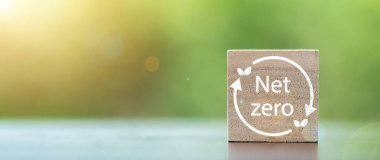 Ağ sıfır ve karbon nötr konsept Ağ sıfır sera gazı emisyonları sürdürülebilir bir çevre için hedef