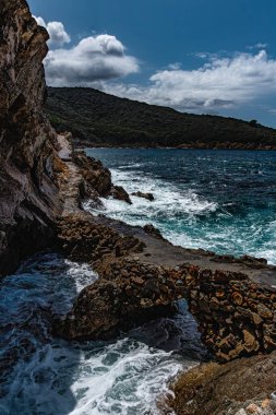 Elba adasının güzel deniz manzarası