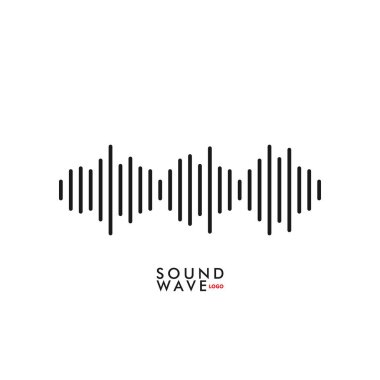 Ses dalgası simgesi, müzik çalar, podcast, sesli mesaj, müzik uygulaması için Waveform takım plakası. Ses dalgası simgesi. Ekolayzır şablonu. Vektör illüstrasyonu 