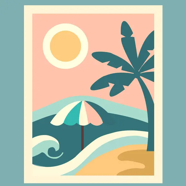 yaz plaj plan vektör