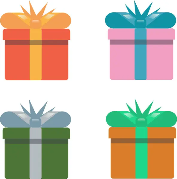 Hediye kutusu vektörü kümesi