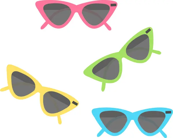 Yazın güneş gözlüğü vektörü seti