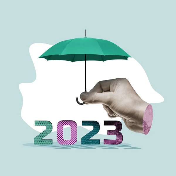 2023年の事業保護 美術コラージュ — ストック写真