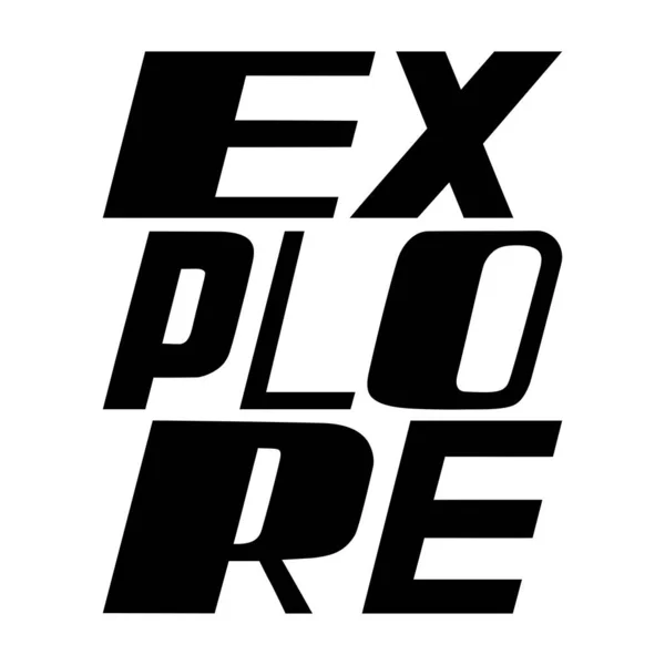 Explore Poster Hand Drawn Letters Vector Illustration — Wektor stockowy