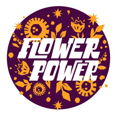 Çiçek gücü. Çiçekli kutlama kartı. Çiçekli ve yapraklı mektuplar. Halk süsü