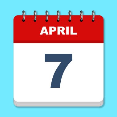 Mavi arkaplanda Nisan takvimi simgesi