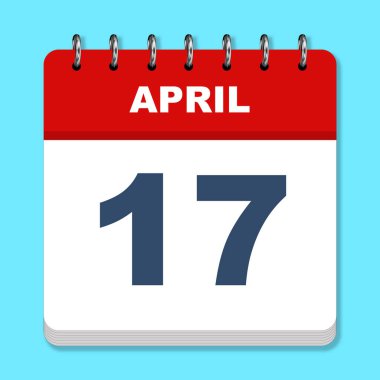 Mavi arkaplanda Nisan takvimi simgesi