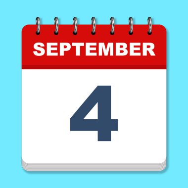 Mavi arkaplanda Eylül takvimi simgesi