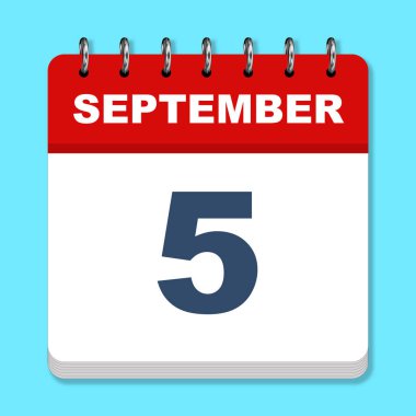 Mavi arkaplanda Eylül takvimi simgesi