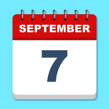Mavi arkaplanda Eylül takvimi simgesi