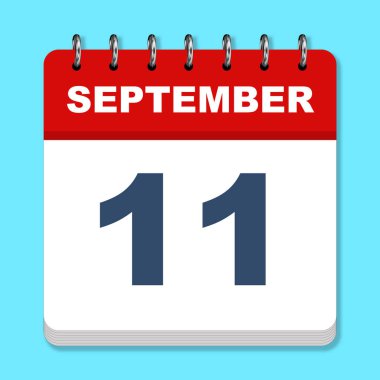 Mavi arkaplanda Eylül takvimi simgesi